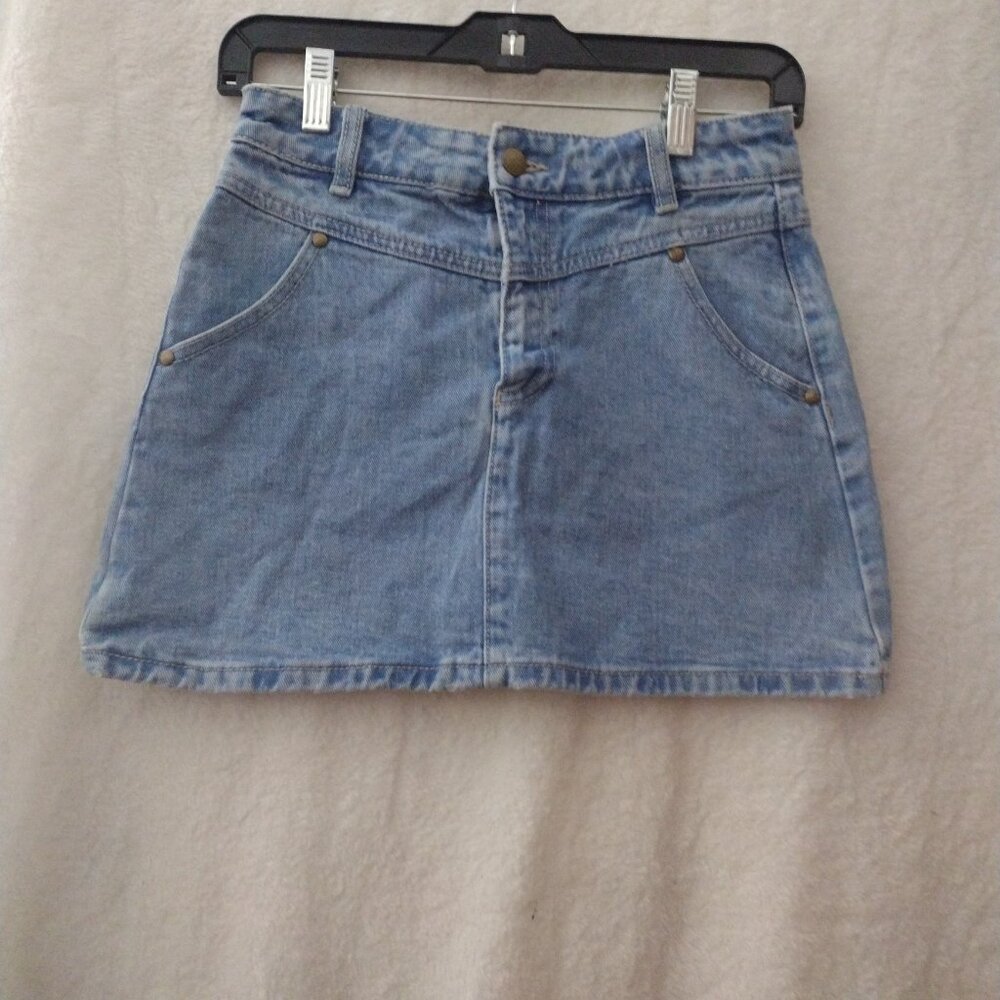 blue jean skirt by forever 21